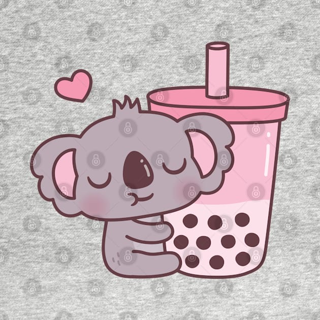 Cute Koala Bear Loves Boba Tea by rustydoodle